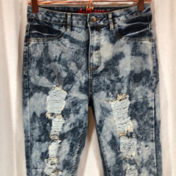 DOLLHOUSE High Waist Distressed Jeans size 9 - Picture 2 of 8